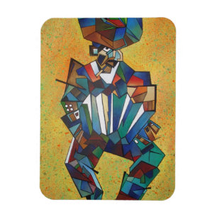 The Accordionist Cubism Art Magnet