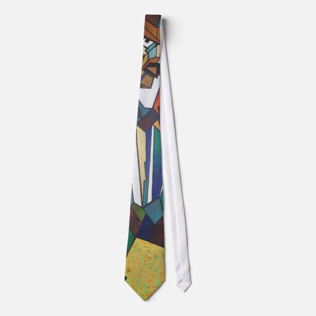 The Accordionist Cubism Art Tie (Front)
