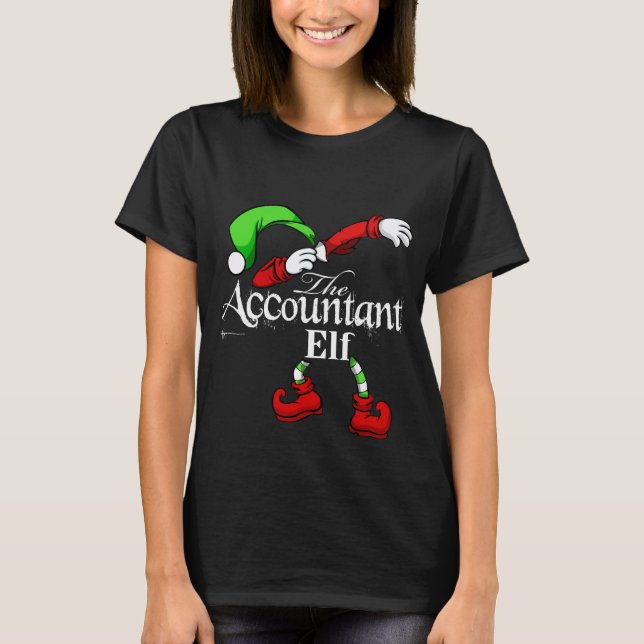 The Accountant ELF Funny Christmas Accountant Gift T-Shirt (Front)