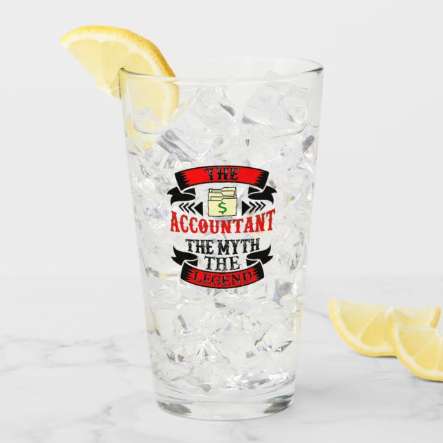 The Accountant The Myth The Legend Glass (Front Ice)