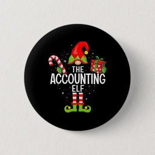 The Accounting Elf Family Christmas Pajama Xmas 6 Cm Round Badge