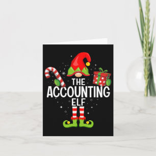 The Accounting Elf Family Christmas Pajama Xmas  Card