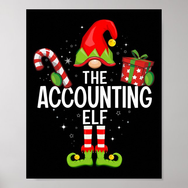 The Accounting Elf Family Christmas Pajama Xmas  Poster (Front)
