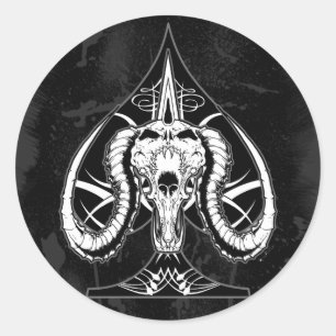 The Ace of Spades Classic Round Sticker