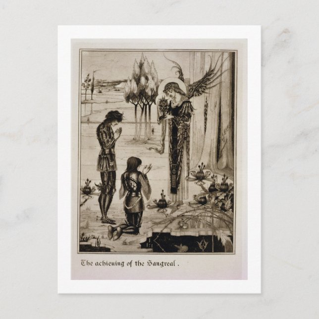 The achieving of the Sangreal, from 'Le Morte d'Ar Postcard (Front)