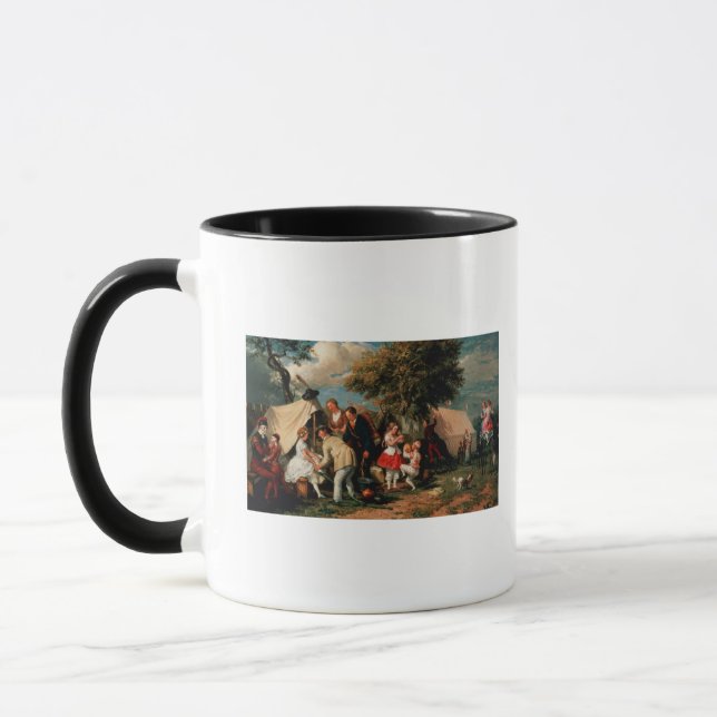 The Acrobats' Camp, Epsom Downs Mug (Left)