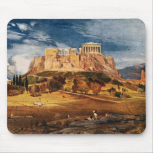 The Acropolis at Athens Greece Colour Landscape Mouse Pad