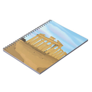 The Acropolis of Athens cartoon Notebook