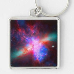 The Active Cigar Galaxy - Messier 82 Key Ring