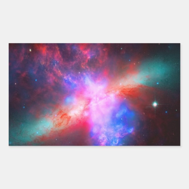 The Active Cigar Galaxy - Messier 82 Rectangular Sticker (Front)