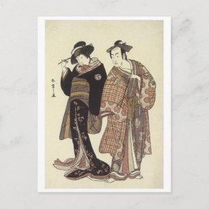 The Actors Matsumoto Koshiro - Shunsho 1780 Postcard