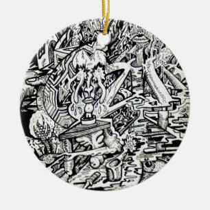 The Adept, or, A Freakish Transfiguration Ceramic Ornament