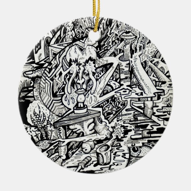 The Adept, or, A Freakish Transfiguration Ceramic Ornament (Front)