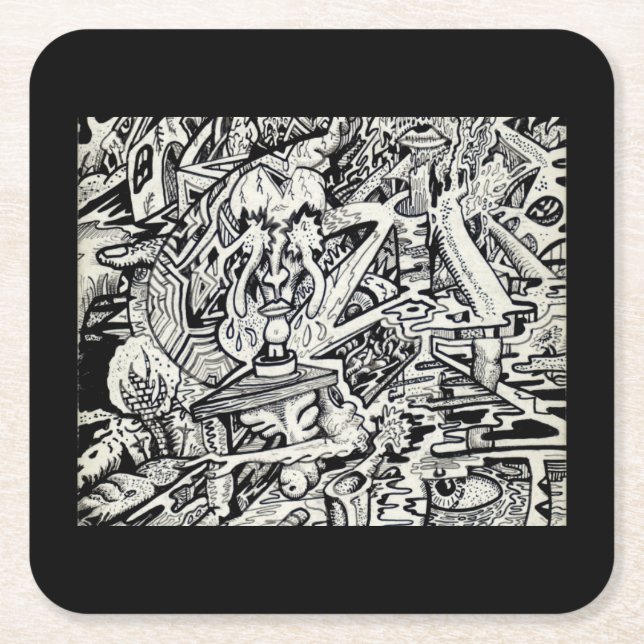 The Adept, or, A Freakish Transfiguration Square Paper Coaster (Front)