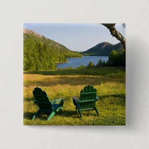 The Adirondack Chairs on the lawn of the Jordan 15 Cm Square Badge