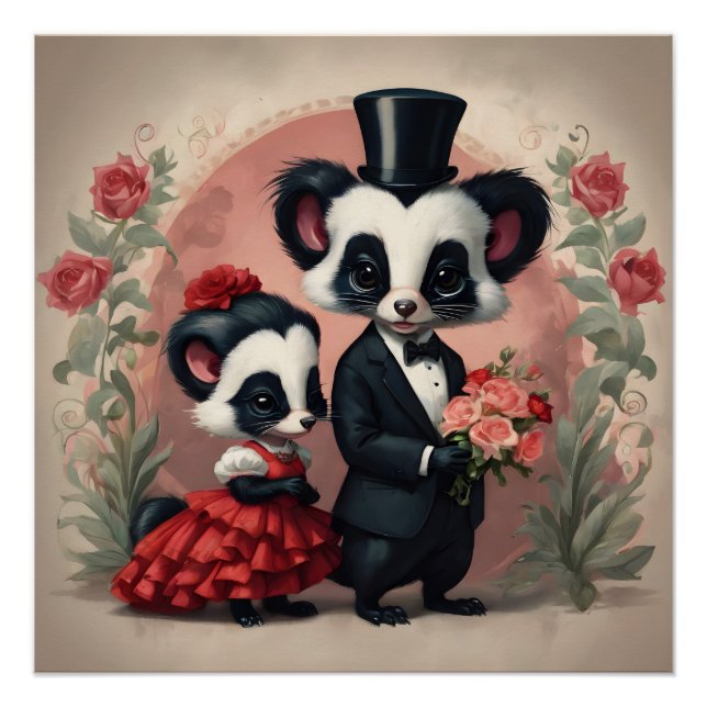The Adorable Mr and Mrs Skunk Poster (Front)