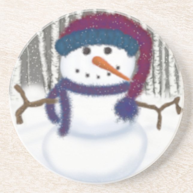 The Adorable Puffy The Snowman Coaster (Front)