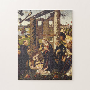 The Adoration of the Child with Saints and Donors Jigsaw Puzzle