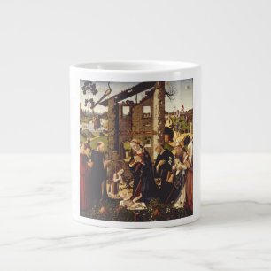 The Adoration of the Child with Saints and Donors Large Coffee Mug