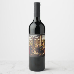 The Adoration of the Child with Saints and Donors Wine Label