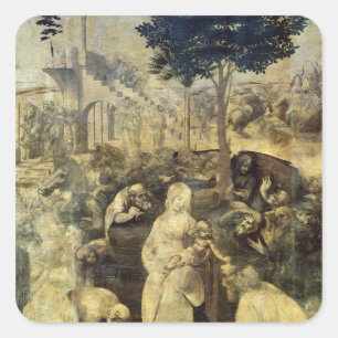 The Adoration of the Magi, 1481-2 Square Sticker