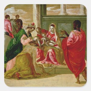 The Adoration of the Magi, 1567-70 Square Sticker