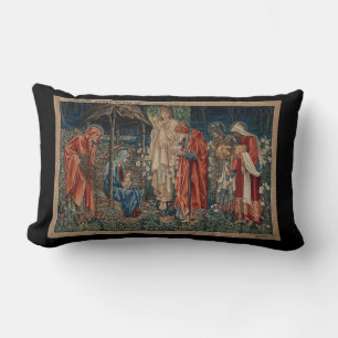The Adoration of the Magi (by Edward Burne-Jones) Lumbar Cushion