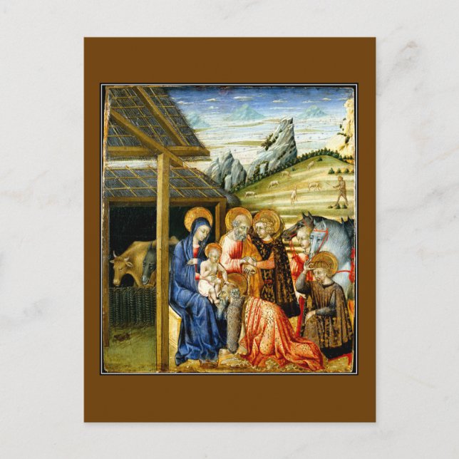 The Adoration of the Magi by Giovanni di Paolo Postcard (Front)