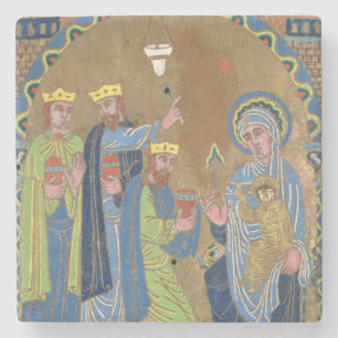 The Adoration of the Magi, c.1189 Stone Coaster