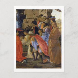 The Adoration of the Magi, detail of depicting sel Postcard