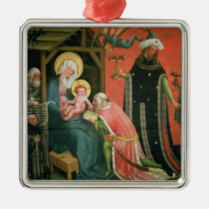 The Adoration of the Magi (oil on panel) Metal Ornament