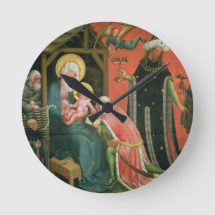 The Adoration of the Magi (oil on panel) Round Clock