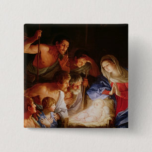 The Adoration of the Shepherds 15 Cm Square Badge