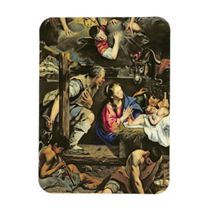 The Adoration of the Shepherds, 1612 (oil on canva Magnet