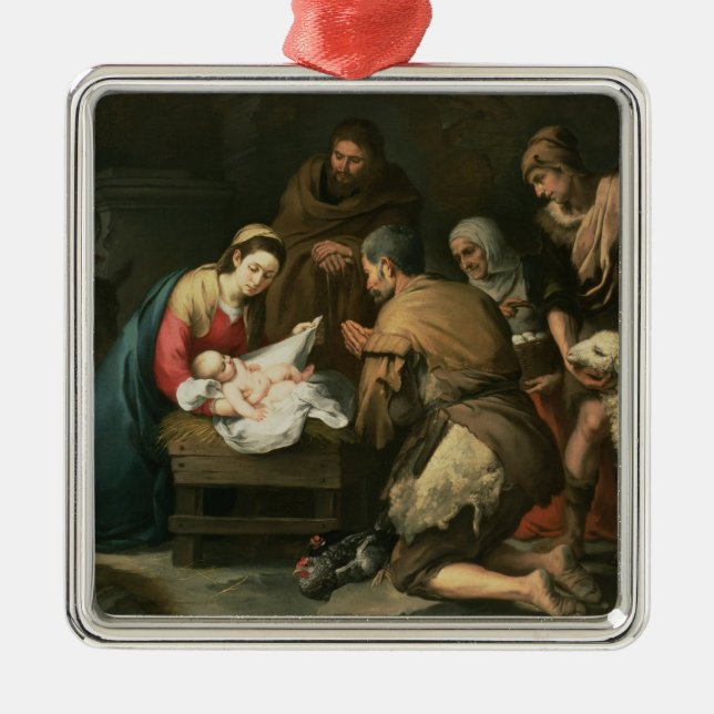 The Adoration of the Shepherds, c.1650 Metal Ornament (Front)