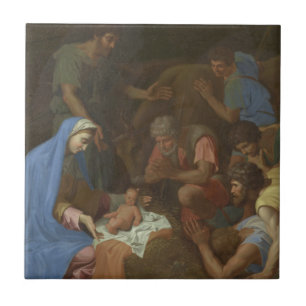 The Adoration of the Shepherds circa 1653 Ceramic Tile