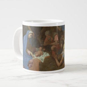 The Adoration of the Shepherds circa 1653 Large Coffee Mug
