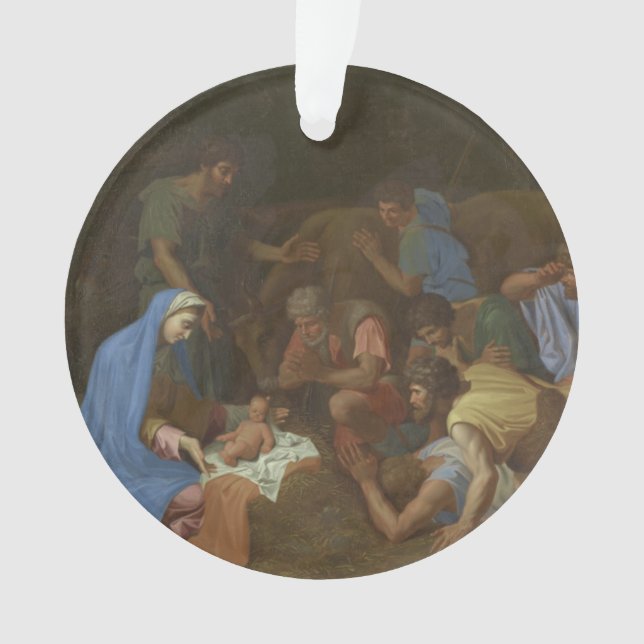 The Adoration of the Shepherds circa 1653 Ornament (Front)