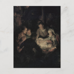 The Adoration of the Shepherds, detail, 1646 Postcard