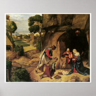 The Adoration of the Shepherds, Giorgione Poster