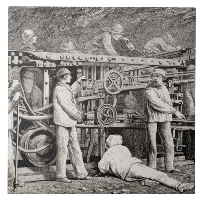 The Advanced Gallery on the French Side of the Mon Ceramic Tile (Front)