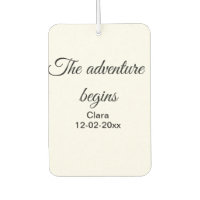 The adventure begins add name date year place