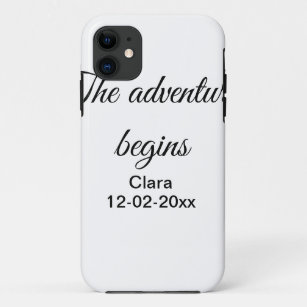 The adventure begins add name date year place Case-Mate iPhone case