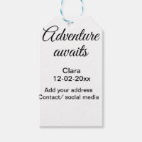 The adventure begins add name date year place