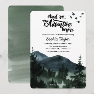 The Adventure Begins Baby Shower Invitation