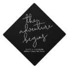 The Adventure Begins Black and White Typography