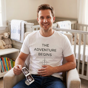 The Adventure Begins Cute New Baby Announcement T-Shirt