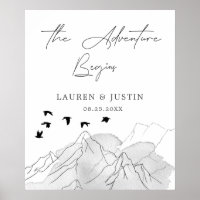 The Adventure Begins Elegant Wedding Welcome