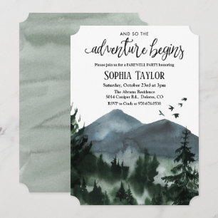 The Adventure Begins Farewell Party Invitation