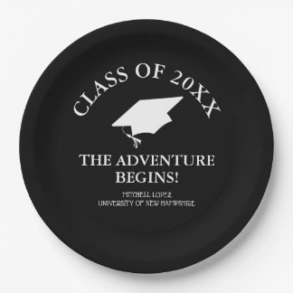 The Adventure Begins Graduation Paper Plate